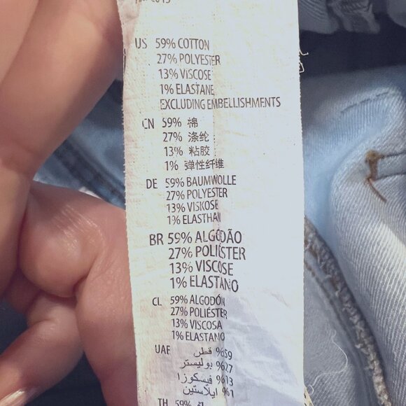 Handmade Upcycled Mini Denim/Jean Distressed Skirt-Belted-Sz. 8-Heart Pockets - Picture 13 of 13